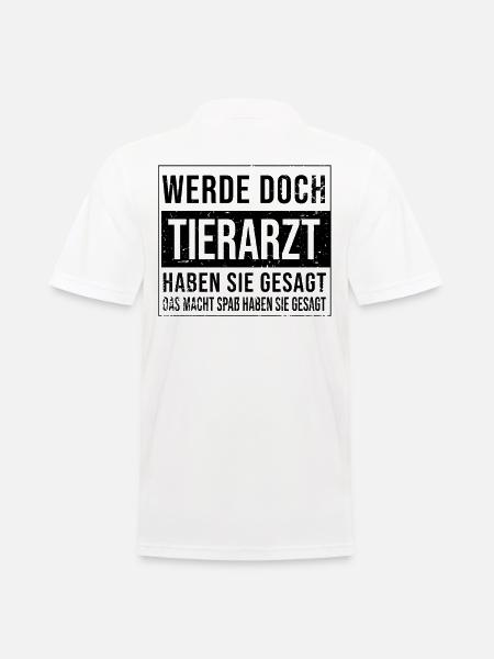 Veterinär Geburtstag Arbeit witzige Tierarzt - Männer Poloshirt - Weiß