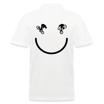 BMX Bike Cyclist BMX Bike BMX Ramp Fun BMX - Men's Polo Shirt - white - Back - Kai (181cm)