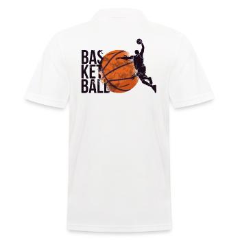 Basketteur Basketteur Basketteur Ballons de Basket-ball - Polo Homme - blanc - Dos - Kai (181cm)