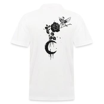 Occult Moonrose Witchcraft Hexe Skelett Okkult - Männer Poloshirt - Weiß - Hinten - Kai (181cm)