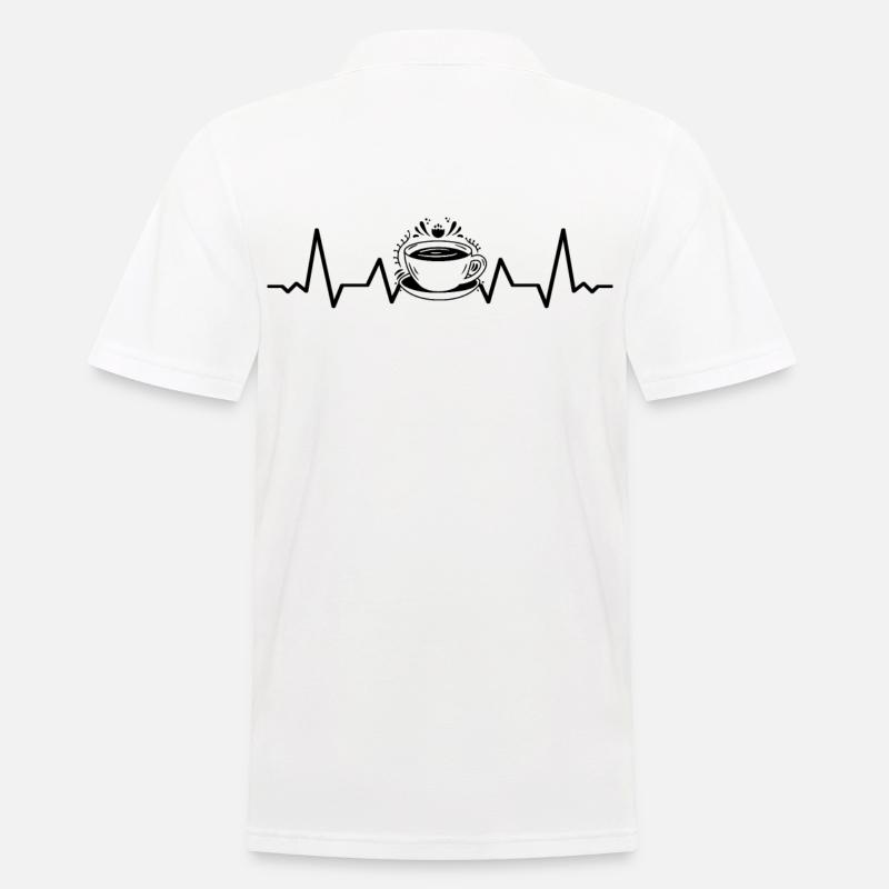 Kaffee Sammlung Kaffeetrinker Kaffeeliebhaber - Männer Poloshirt - Weiß