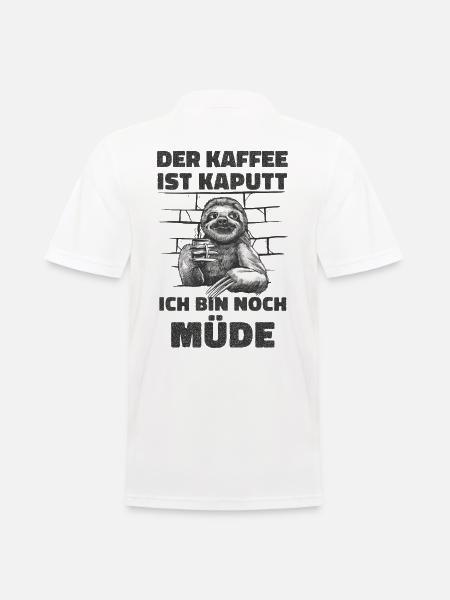Kaffeetrinker Morgenmuffel Kaffeeliebhaber - Männer Poloshirt - Weiß