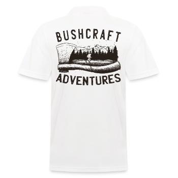 Bushcrafter Survival offroads Outdoor-Camping - Männer Poloshirt - Weiß - Hinten - Kai (181cm)