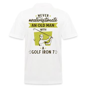 Jeu de golf Golfeur Balle de golf dictons amusants - Polo Homme - blanc - Dos - Kai (181cm)