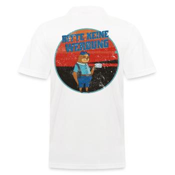 Briefzusteller Faultiere Bitte keine Werbung - Männer Poloshirt - Weiß - Hinten - Kai (181cm)