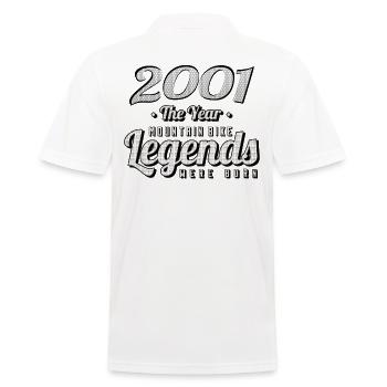 VTT-Mountainbiker 2001 Vintage Anniversaire VTT - Polo Homme - blanc - Dos - Kai (181cm)