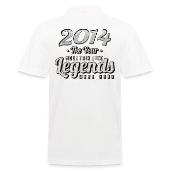 VTT-Mountainbiker 2014 Vintage Anniversaire VTT - Polo Homme - blanc - Dos - Kai (181cm)