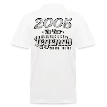 VTT-Mountainbiker 2005 Vintage Anniversaire VTT - Polo Homme - blanc - Dos - Kai (181cm)