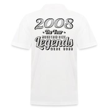 VTT-Mountainbiker 2008 Vintage Anniversaire VTT - Polo Homme - blanc - Dos - Kai (181cm)