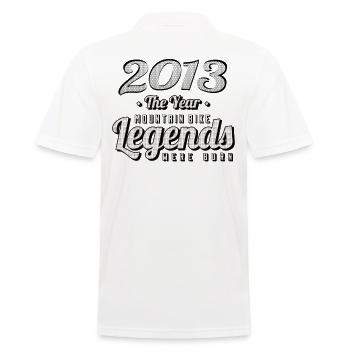 VTT-Mountainbiker 2013 Vintage Anniversaire VTT - Polo Homme - blanc - Dos - Kai (181cm)