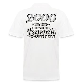 VTT-Mountainbiker 2000 Vintage Anniversaire VTT - Polo Homme - blanc - Dos - Kai (181cm)