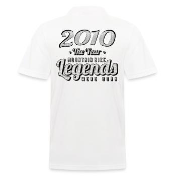 VTT-Mountainbiker 2010 Vintage Anniversaire VTT - Polo Homme - blanc - Dos - Kai (181cm)