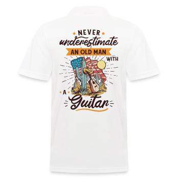 Guitaristes Guitare Instrument Musique ACOUSTIQUE - Polo Homme - blanc - Dos - Kai (181cm)