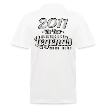 VTT-Mountainbiker 2011 Vintage Anniversaire VTT - Polo Homme - blanc - Dos - Kai (181cm)