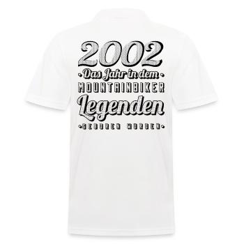 MTB-Mountainbiker 2002 Jahrgang Geburtstag MTB - Männer Poloshirt - Weiß - Hinten - Kai (181cm)