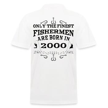 Angler Jahrgang 2000 Geburtstag geboren - Männer Poloshirt - Weiß - Hinten - Kai (181cm)