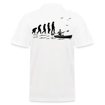 Kajak Kanu RAFTING BOOT Kanufahrer Kanufahren - Männer Poloshirt - Weiß - Hinten - Kai (181cm)