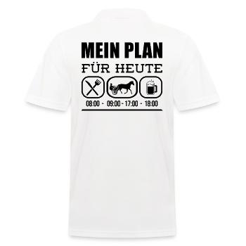 Trabrennpferd Trabrennsport Pferdesport Pferde - Männer Poloshirt - Weiß - Hinten - Kai (181cm)