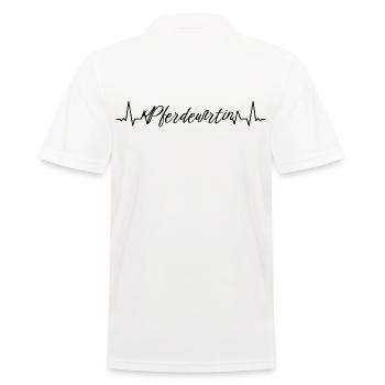 Pferde Herzschlag Pferdewirtin - Männer Poloshirt - Weiß - Hinten - Kai (181cm)
