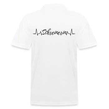 Schreiner Herzschlag Schreinerin - Männer Poloshirt - Weiß - Hinten - Kai (181cm)