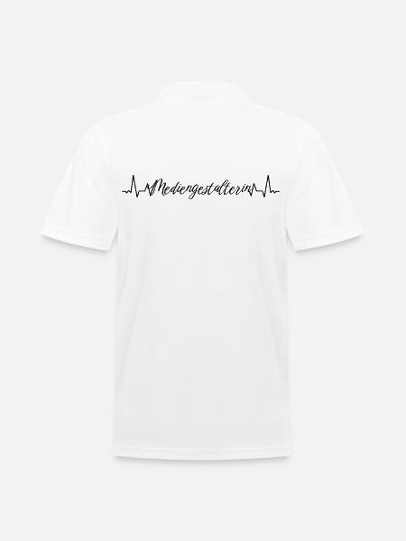 Designer Herzschlag Mediengestalterin - Männer Poloshirt - Weiß
