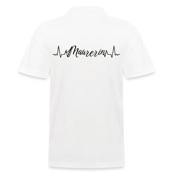 Maurer Herzschlag Handwerker Maurerin - Männer Poloshirt - Weiß - Hinten - Kai (181cm)