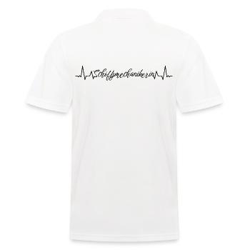 Motorenwärter Herzschlag Schiffsmechanikerin - Männer Poloshirt - Weiß - Hinten - Kai (181cm)
