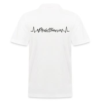Technischer Herzschlag Modellbauerin - Männer Poloshirt - Weiß - Hinten - Kai (181cm)