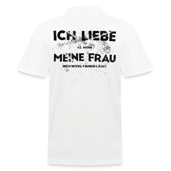 Mopedfahrer Mofaroller Moped Motorrad Mofa Zubehör - Männer Poloshirt - Weiß - Hinten - Kai (181cm)