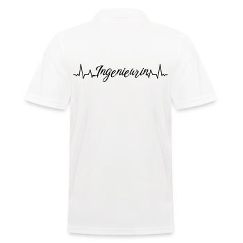 Ingenieur Herzschlag Ingenieurin - Männer Poloshirt - Weiß - Hinten - Kai (181cm)
