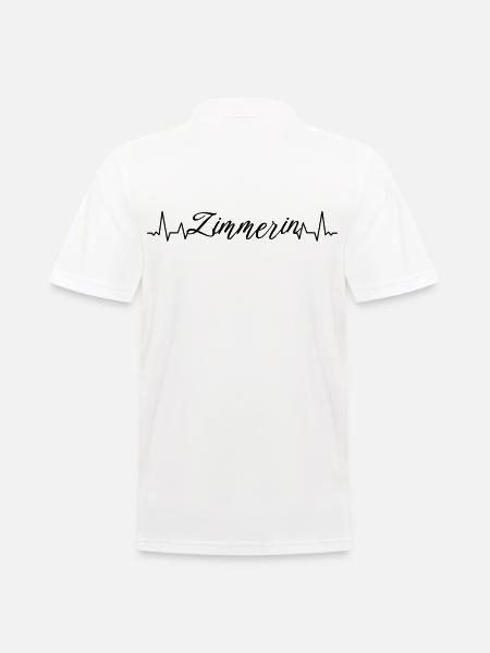 Zimmerer Herzschlag Zimmerin - Männer Poloshirt - Weiß