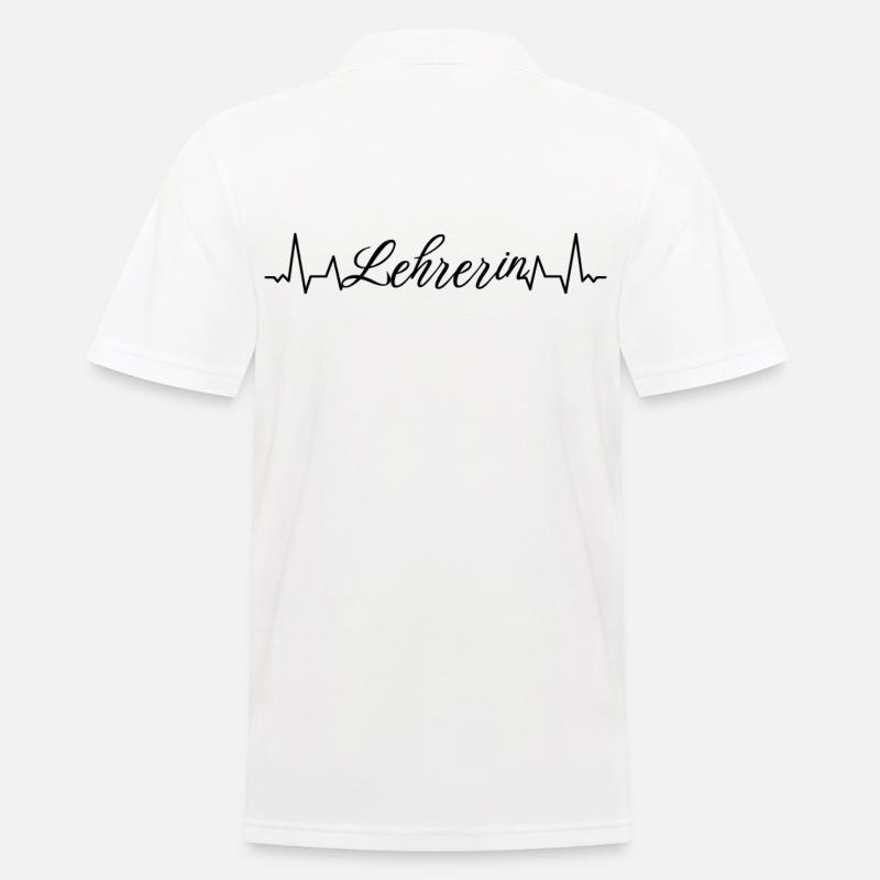 Schule Herzschlag Lehrerin - Männer Poloshirt - Weiß