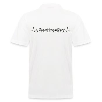 Makler Herzschlag Immobilienmaklerin - Männer Poloshirt - Weiß - Hinten - Kai (181cm)