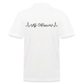 Kfz-Mechaniker Herzschlag Kfz-Schlosserin - Männer Poloshirt - Weiß - Hinten - Kai (181cm)