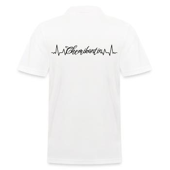 Laborant Herzschlag Chemikantin - Männer Poloshirt - Weiß - Hinten - Kai (181cm)