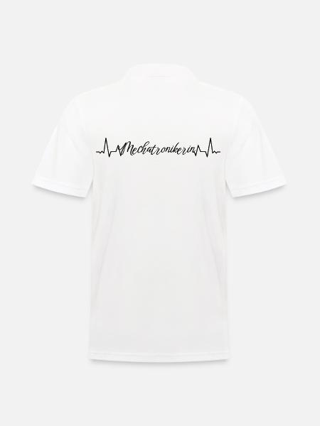 KFZ-Schrauber Herzschlag Mechatronikerin - Männer Poloshirt - Weiß