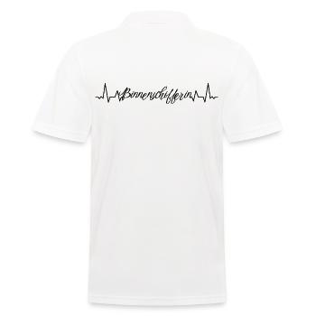 Schiffe Herzschlag Binnenschifferin - Männer Poloshirt - Weiß - Hinten - Kai (181cm)