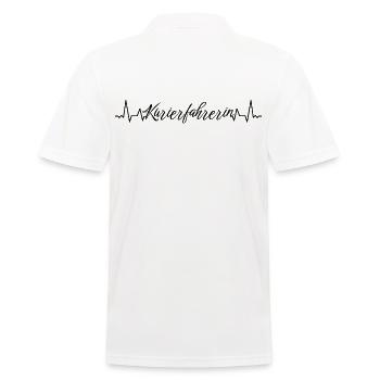 Apotheken Herzschlag Kurierfahrerin - Männer Poloshirt - Weiß - Hinten - Kai (181cm)