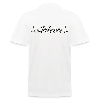 Honig Bienen Imkerei Herzschlag Imkerin - Männer Poloshirt - Weiß - Hinten - Kai (181cm)