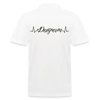 Illustrator Herzschlag Designerin - Männer Poloshirt - Weiß - Hinten - Kai (181cm)