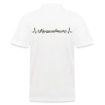 Autoschlosser Herzschlag Karosseriebauerin - Männer Poloshirt - Weiß - Hinten - Kai (181cm)