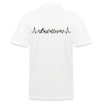 Friedhof Herzschlag Bestatterin - Männer Poloshirt - Weiß - Hinten - Kai (181cm)