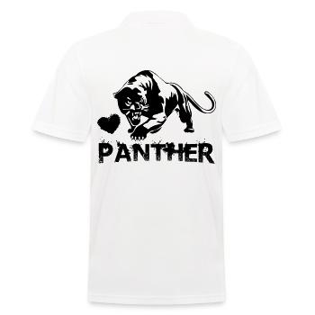 I love a panther - Men's Polo Shirt - white - Back - Kai (181cm)