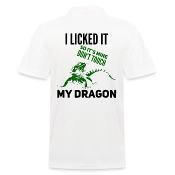 BEARDED DRAGON Lizard I Licked It Don't Touch - Männer Poloshirt - Weiß - Hinten - Kai (181cm)