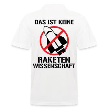 Keine Raketenwissenschaft Rakete Wissenschaft - Männer Poloshirt - Weiß - Hinten - Kai (181cm)
