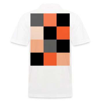 Orange Pixel - Men's Polo Shirt - white - Back - Kai (181cm)
