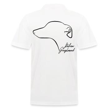 ITALIAN GREYHOUND Profil Windhunde Wilsigns Hunde - Männer Poloshirt - Weiß - Hinten - Kai (181cm)