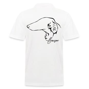 BARSOI Profil Hunde Hund Windhunde Wilsigns - Männer Poloshirt - Weiß - Hinten - Kai (181cm)