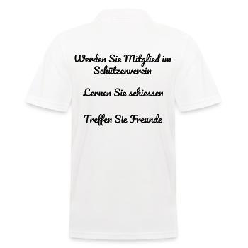 Mitglied Schuetzenverein schwarz - Männer Poloshirt - Weiß - Hinten - Kai (181cm)