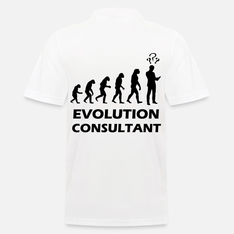 Evolution Consultant Berater Wirtschaftsprüfer - Männer Poloshirt - Weiß